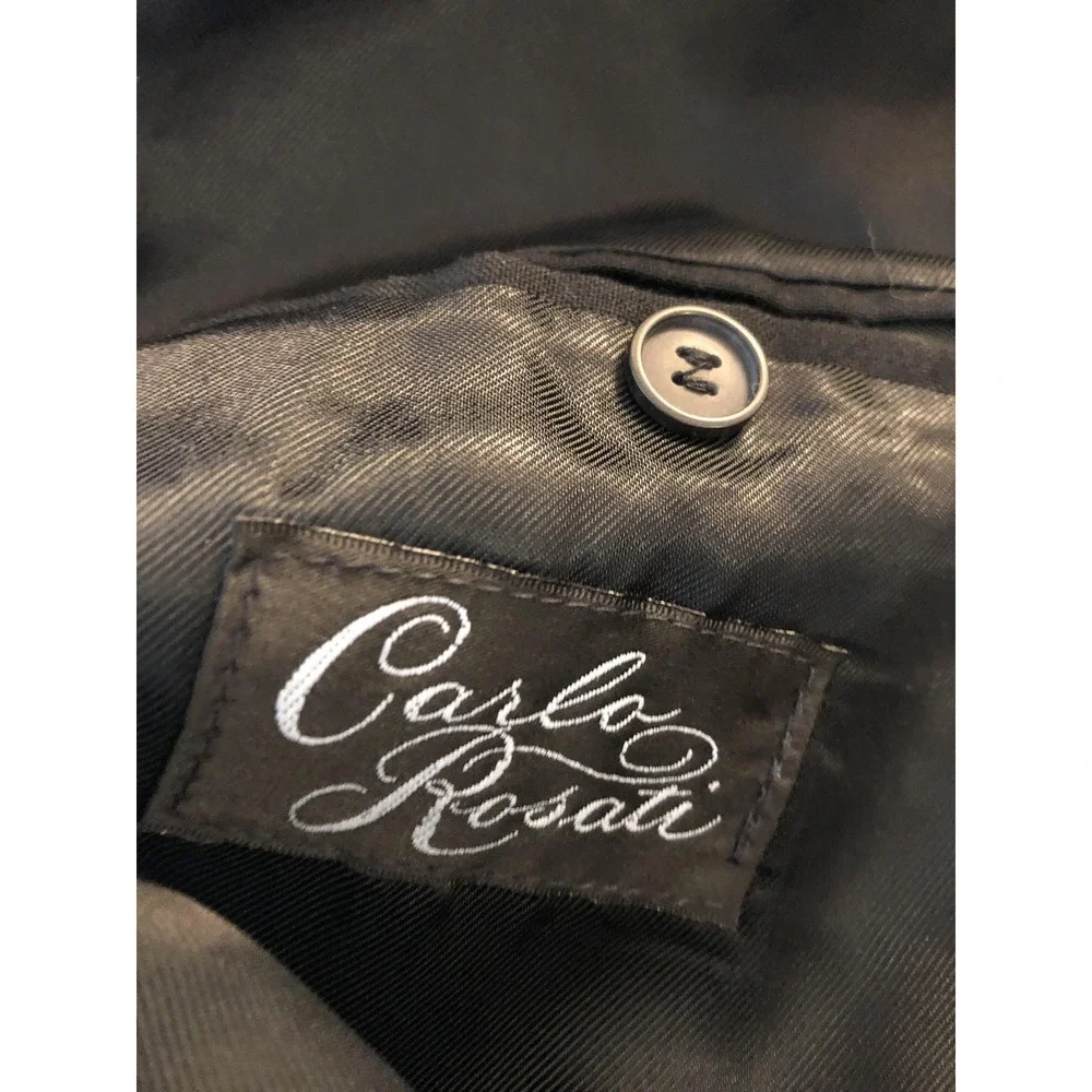 Carlo Rosati Tuxedo Jacket Mens 40 Black Wool One Button Formal Event Classic